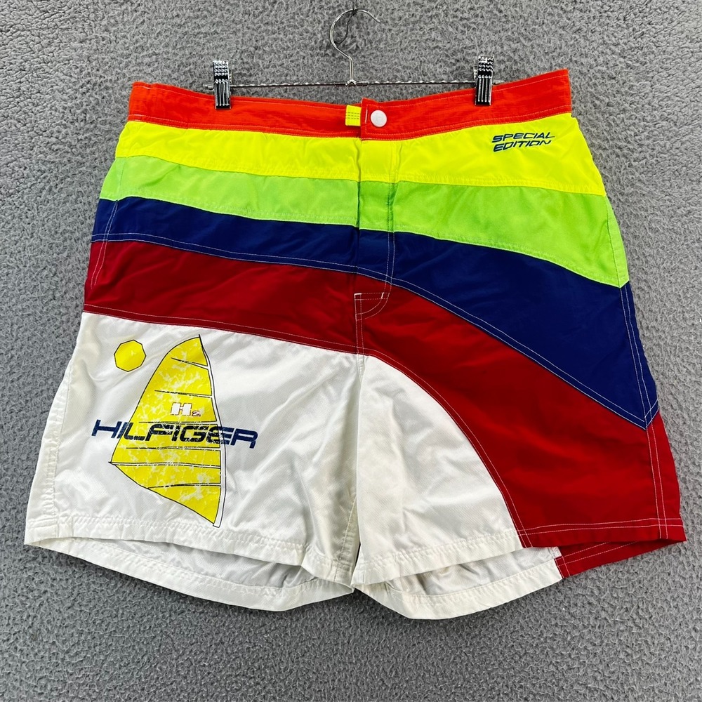 Vintage Tommy Hilfiger Sailing Gear Shorts Mens XL Special Edition H2 READ